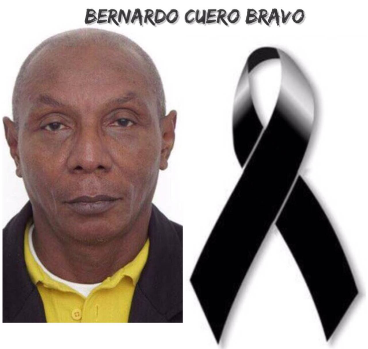 AFRODES condena el asesinato del hermano Bernardo Cuero Bravo, fiscal de nuestra organización